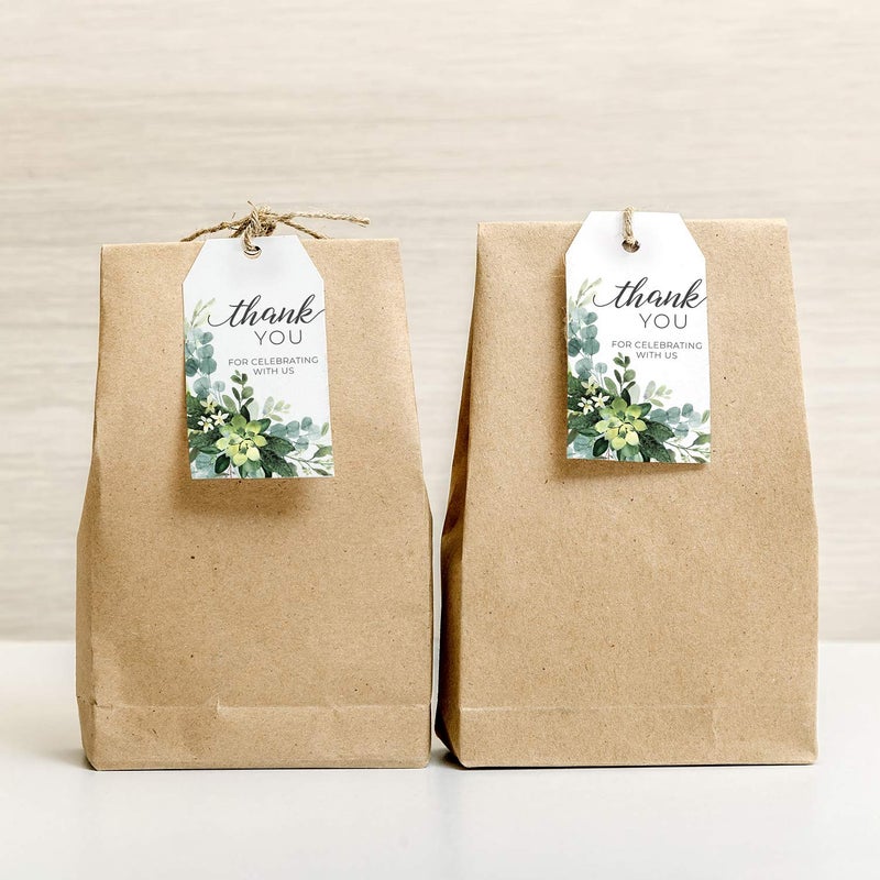 Canopy Street 100 Lush Greenery Favor Thank You Tags/Thank You for Celebrating with us Wedding Favors - Image 5